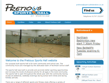 Tablet Screenshot of pretioussportshall.co.uk